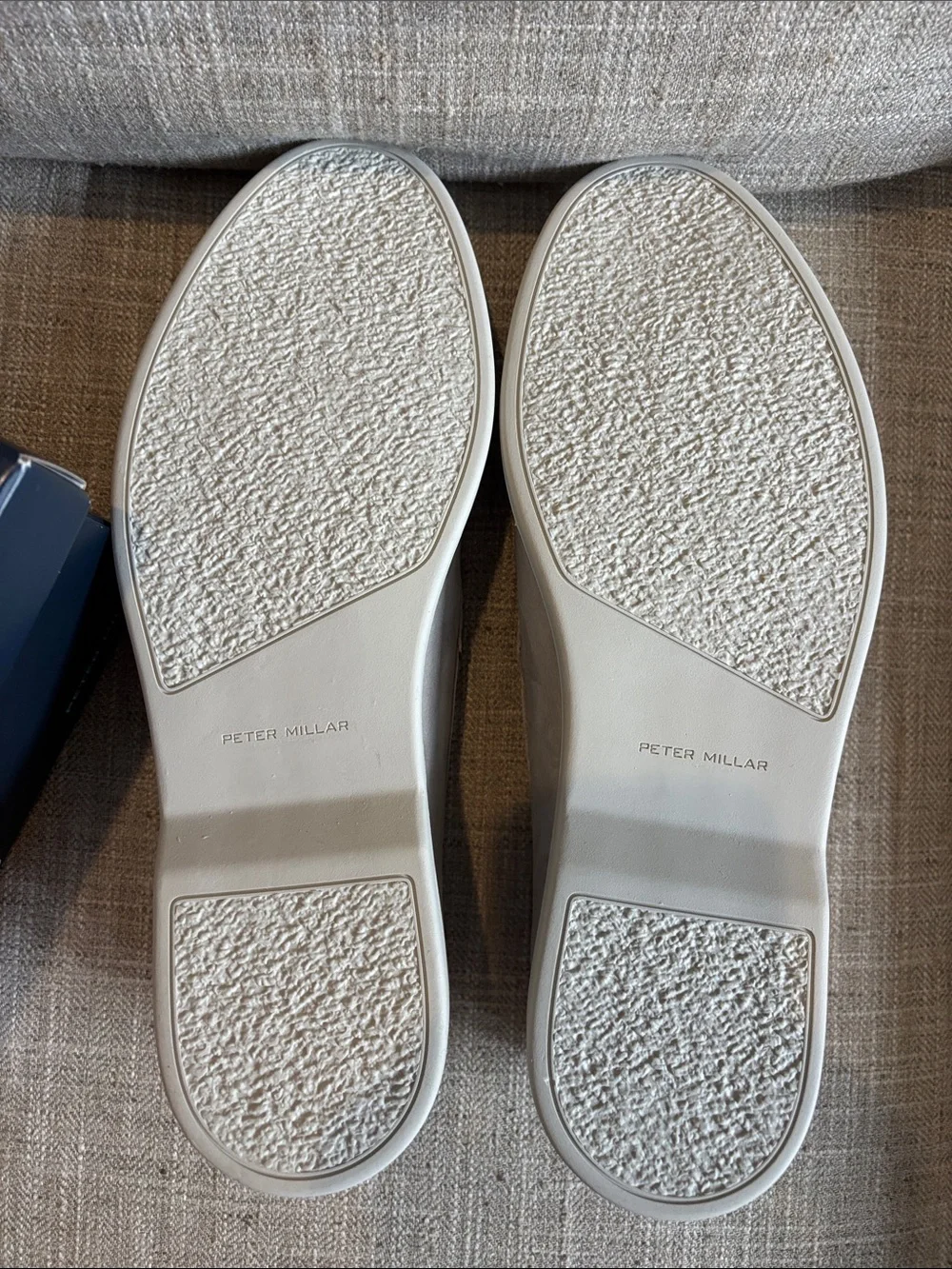 Peter Millar Light Taupe Suede Slip-On Loafers